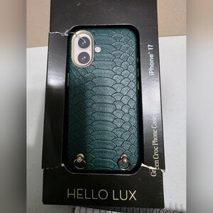 iPhone 17 Green Croc Phone Case - Elegant Textured Protection